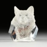 KITTY CANTRELL (American 20th/21st Century) A SCULPTURE, "Devotion," lucite and painted metal,
