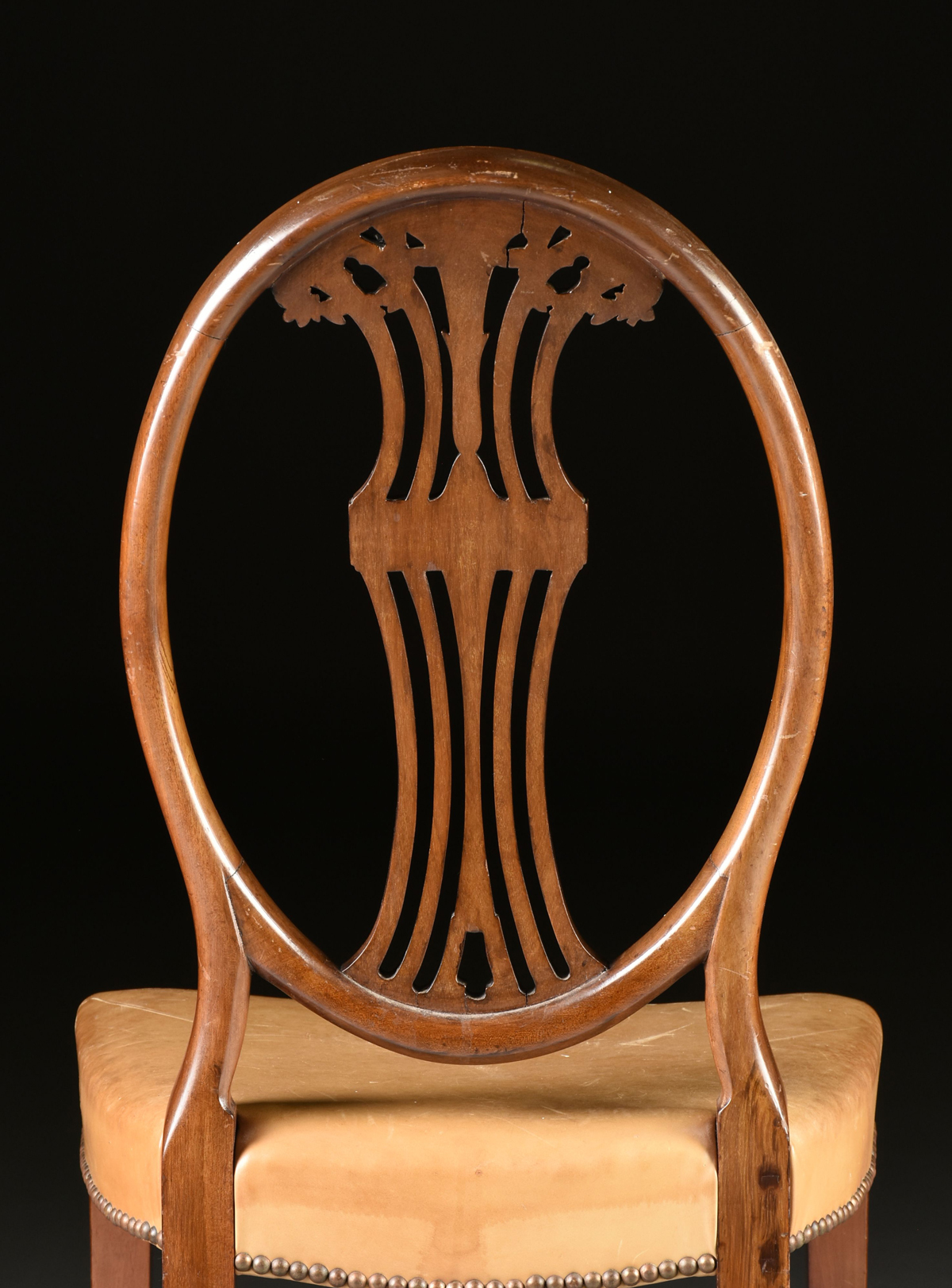 A PAIR OF AMERICAN HEPPLEWHITE STYLE INLAID MAHOGANY OVAL BACK CHAIRS, NEW YORK, EARLY 20TH CENTURY, - Image 8 of 8