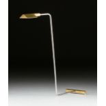 attributed to CEDRIC HARTMAN, A "1U WV" LOW PROFILE LUMINAIRE FLOOR LAMP, DESIGNED 1966, brass and