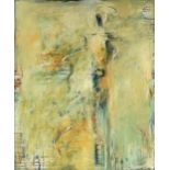 MARY SOUZA (American 20th/21st Century) A PAINTING, "Nexus," oil on canvas, signed verso, verso a