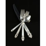 A SEVENTY-THREE PIECE INTERNATIONAL STERLING "ROYAL DANISH" STERLING SILVER FLATWARE SERVICE, USA,