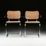 A PAIR OF "CESCA" ARMCHAIRS, DESIGNED BY MICHAEL BREUER, KNOLL INTERNATIONAL WITH GAVINA, ITALIAN