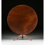 A QUEEN ANNE FLAME MAHOGANY TILT-TOP BREAKFAST TABLE, POSSIBLY PHILADELPHIA, THIRD QUARTER 18TH