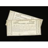 A PAIR OF TWO REPUBLIC OF TEXAS NOTES, $100 CONSOLIDATED FUND OF TEXAS CERTIFICATE ISSUED TO JACK