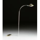 A CEDRIC HARTMAN LOW PROFILE LUMINAIRE FLOOR LAMP, AMERICAN, 1966-1988, brass and aluminum, signed