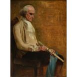 attributed to ARTHUR LEMON (British 1850-1912) A PAINTING, "The Pensive Flute Player," oil on