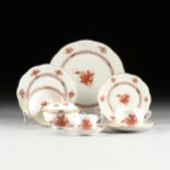 A ONE HUNDRED PIECE HEREND PORCELAIN "CHINESE BOUQUET" DINNER SERVICE, MARKED, MODERN, the service