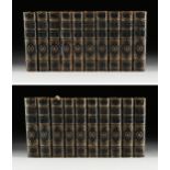TWENTY LEATHER BOUND VOLUMES, "Courtiers and Favorites of Royalty," EDITION DES AQUARELLES,