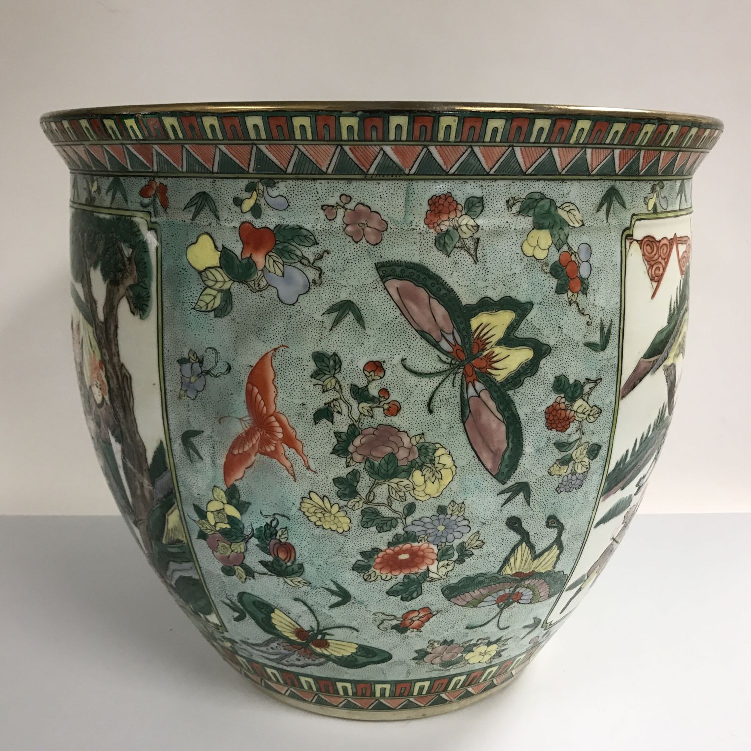 Famille Rose Porcelain Fishbowl - Image 2 of 11