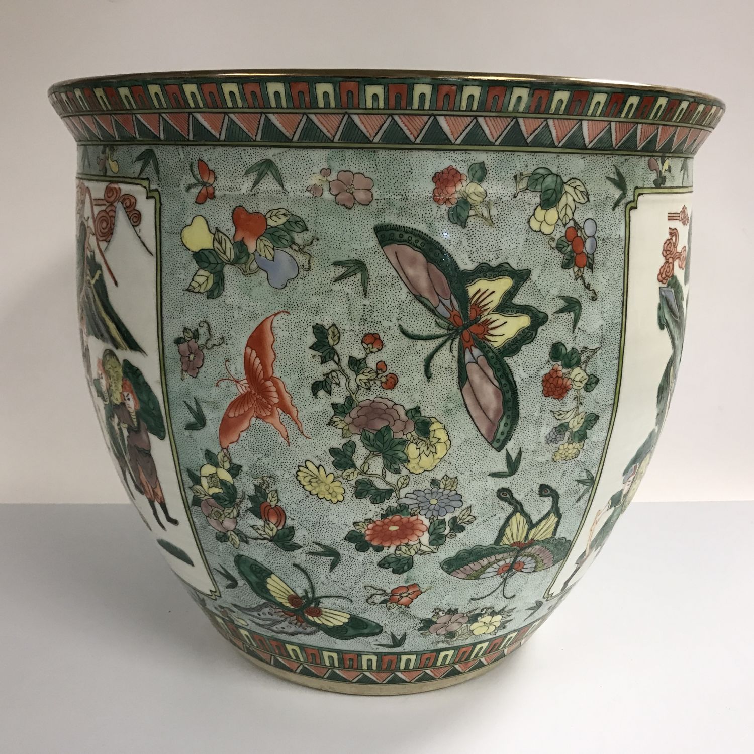 Famille Rose Porcelain Fishbowl - Image 4 of 11