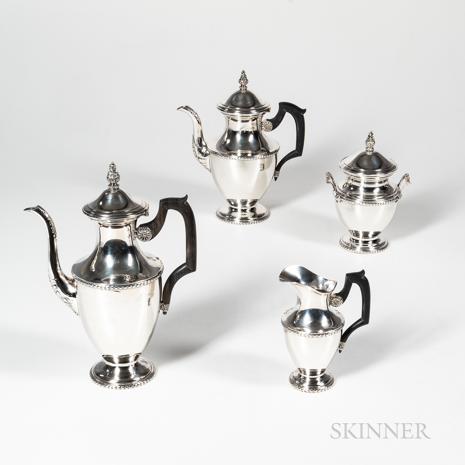 French Four-piece Sterling Silver Coffee and Tea Service