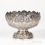 Anglo-Indian Silver Footed Bowl