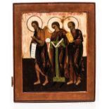 Russian Icon Depicting Three Saints