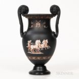 Wedgwood Encaustic Decorated Black Basalt Vase