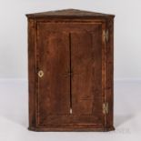 English Oak Hanging Corner Cupboard