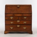 Inlaid Oak Slant-lid Desk