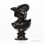 Wedgwood Black Basalt Bust of Mercury