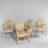 Four Painted Italian Armchairs