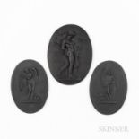 Three Wedgwood Black Basalt Plaques