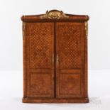 Inlaid Burlwood Sampler Cabinet