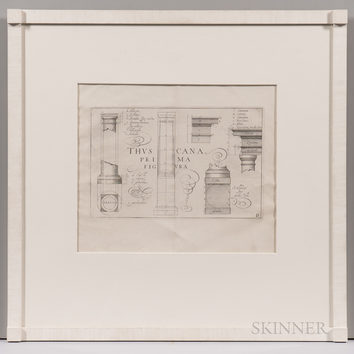 Six Framed Architectural Engravings: