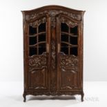 French Provincial Oak Armoire