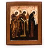 Russian Icon Depicting Three Saints