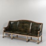 Swedish Painted Leather Sofa