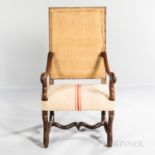 Louis XIII Period Walnut Fauteuil