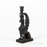 Wedgwood Black Basalt Griffin Candlestick