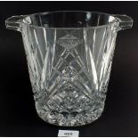 A large cut glass ice bucket engraved 'Nottingham Race Course'