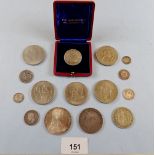 A quantity of silver coinage and commemoratives, coins silver including George III crow, George IV