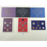 A Royal mint issue: Folders, proof coinage of GB & Northern Ireland. Years: 1980, 1981 & 1982.