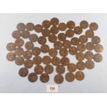 A quantity of George V pennies date 1912 all Heaton mint issue, approx 60, 0.545 Kilos. Condition: