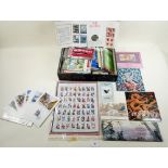 Box file crammed full of People's Republic of China mint/used stamps, postcards & bulletins from