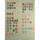 Small collection of mainly Chinese stamps on 12 album pages. Some Imperial dragons, issues of the