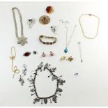 Various costume jewellery including micro mosaic bracelet