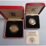 Royal mint issue including silver proof £1 coin 1983 ensigns armorial & £2 Bimetallic issue 1997