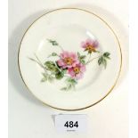 A Worcester pin dish painted apple blossom, 11.5cm diameter