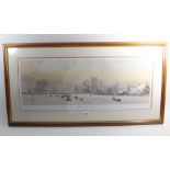 Alan Ingham - a limited edition print snowscape 'A Certain Stillness' - 24 x 71cm