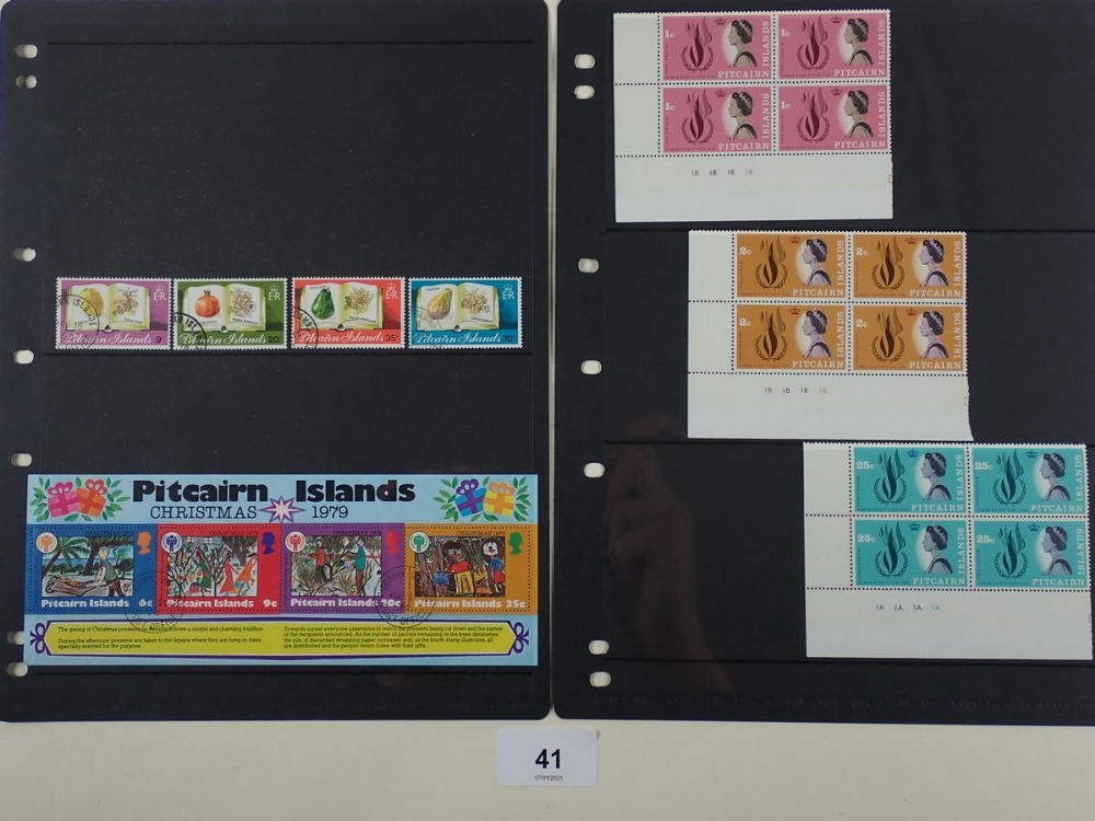 Pitcairn island stamps on 8 Hagner pages, mint & used KGVI/QEII defin, commem and postage due - Image 3 of 3