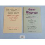 Benjamin Britten, 'On Receiving the First Aspen Award' First Edition 1964 and 'Owen Wingrave', An '