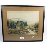 George Melvin Rennie - watercolour of the Cairngorms - 24 x 30cm