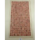 QV Line-engraved stamps: 1d Red Plate 118 positional study showing 240 used stamps from Plate 118 of