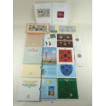 A quantity of Royal Mint issue folders of World coinage including: Cyprus set 1983, Seychelles set