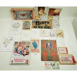 A collection of advertising ephemera to include Sunlight Soap, Bisto, Robertsons Mincemeat,