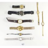 A selection of various vintage wristwatches to include Timex Expedition, Sekonda 17 jewels,