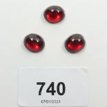 Three German star rubies, circa 1930