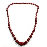 A simulated cherry amber necklace