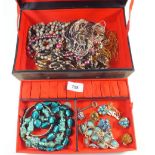 A box of costume jewellery